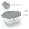 thumbnail image 5 of Bentgo Glass (Gray) – Leak-Proof, 3-Compartment Oven-Safe Glass Lunch Container | Ideal for Portion-Control, Food Storage & Healthy On-the-Go Meals – FDA-Approved, BPA-Free, Food-Safe Materials, 5 of 7