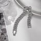thumbnail image 4 of Solid 925 Sterling Silver Cuban Link Bracelet for Men / 18cm, 4 of 5