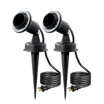 EDISHINE Christmas Spotlight Black 120 V LED Landscape & Walkway Light (2 Pack)