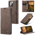 thumbnail image 1 of CaseMe for iPhone 15 Wallet Case Soft PU Leather Flip Case Magnetic Stand Flip Protective Cover Leather Case with ID & Credit Card Slots Holder Case-Coffee, 1 of 8