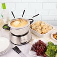 thumbnail image 5 of Nostalgia Stainless Steel Fondue Set, 6-Cup Electric Fondue Pot with Temperature Control, 5 of 7