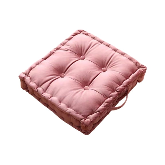 Fmbmuo Thick Chair Cushions Cotton Stain-Resistant Square for Office Chair, Pink Minimalist Warm Bistro Chair Cushions 18"x 18"