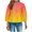 Orange#2, variant on LEBONYARD Womens Shirts Long Sleeve,Long Sleeve T-Shirt for Women Tops Winter & Fall,Women's Long Sleeved Striped Regular Casual Drawstring Shirt With Bubble Sleeve Top Pink M