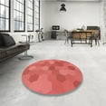 thumbnail image 4 of Ahgly Company Machine Washable Indoor Square Transitional Red Area Rugs, 5' Square, 4 of 7