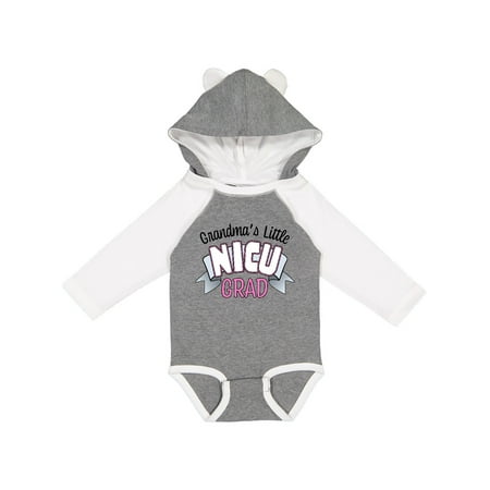 

Inktastic Grandma s Little Nicu Grad in Pink with Banner Gift Baby Boy or Baby Girl Long Sleeve Bodysuit