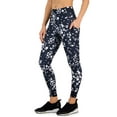 thumbnail image 2 of ID Ideology Women's Compression Floral Print Side Pocket 7/8 Leggings Gray Size X-Large, 2 of 3