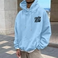 thumbnail image 3 of MHFRRA Sudadera con Capucha para Hombre, de Manga Larga, Informal, con Diseño Estampado, para Uso Diario y Actividades Al Aire Libre, Cómoda Sudadera con Capucha para Otoño E Invierno Azul, 3 of 6