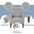 thumbnail image 6 of Hommow Mid Century Wingback Arm Chair,High Back Accent Chair,Gray, 6 of 8
