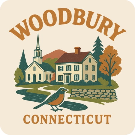 Woodbury Connecticut Keepsakes Souvenir Vinyl Sticker – Destination Travel Keepsake Collectible (3-Inches Wide)