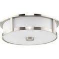 thumbnail image 4 of Gilliam Collection Three-Light Brushed Nickel New Traditional Flush Mount, 4 of 9