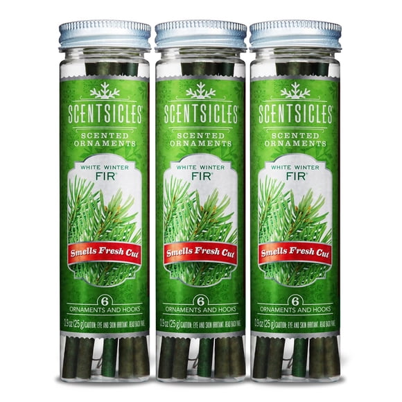 Ornements de Sapin de Noël Parfumés Scentsicles Sapin d'Hiver Blanc