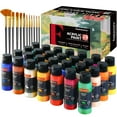 thumbnail image 1 of Fantastory (2oz /60ml) Acrylic Paint Set, 28 Colors with 12 Brushes Craft Paint Kit, 1 of 8