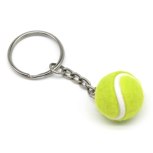 Mini Tennis Ball Keychain Keyring Decorative Accessory Sports Lover Gift