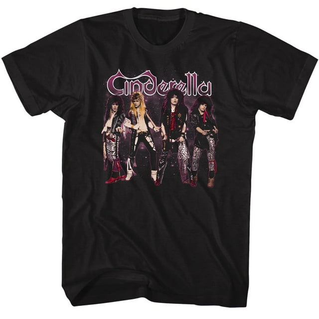 Cendrillon T-Shirt Noir pour Adulte Rock Band Stands