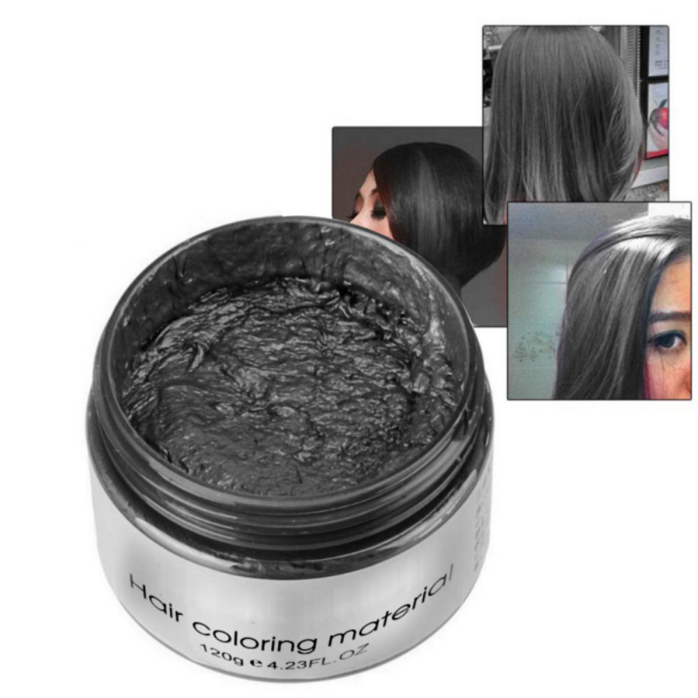 Black Hair Dye Temporary Hair Color Wax, Green Color Hair Wax Hair