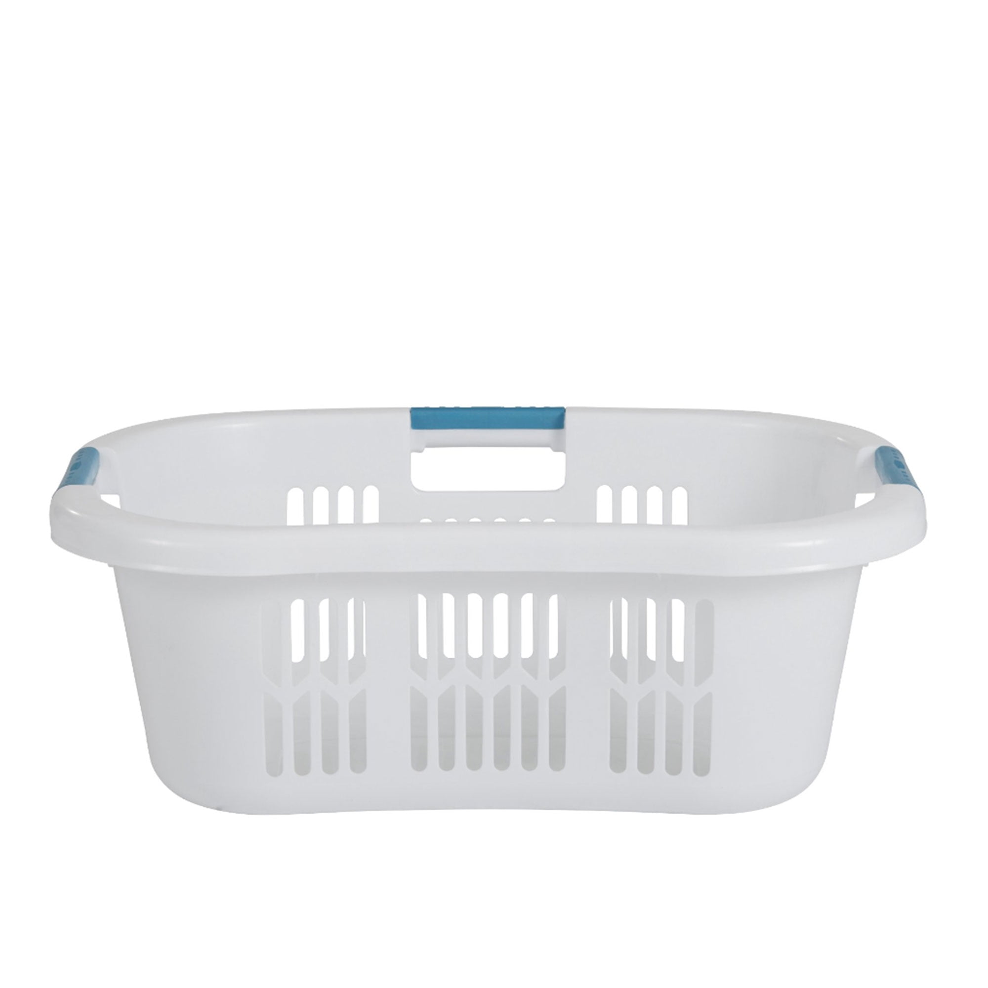 Rubbermaid 2.1-Bushel Small Hip-Hugger Laundry Basket, White (6-Pack)