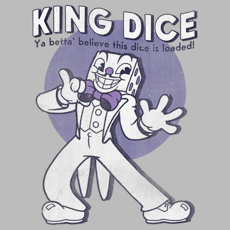 Bullseye King Dice Sticker - Bullseye King Dice The Cuphead Show