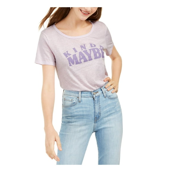 AWAKE Femmes Violet Imprimé à Manches Courtes T-Shirt Juniors Taille: S