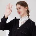 thumbnail image 4 of HOYUFEI Cute Petal Fake Collar Playful White Cotton Shirt Detachable Collars, 4 of 8