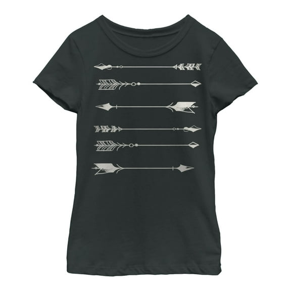 Girl's Lost Gods Classic Arrow  Graphic Tee Black Medium