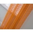 thumbnail image 2 of Olivia Gray Wanda Box Voile Grommet Panel - Machine Washable Polyester Curtain Panels with 8 Shiny Silver Grommets - 54-inch x 90-inch - Neon Orange, 2 of 5