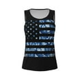 thumbnail image 4 of Haiem Navy Camouflage American Flag Workout Tank Tops for Women, Athletic Sports Slim-Fit Tank Tops, Compression Sleeveless Dry Fit Shirts,Athletic Shirt-Medium, 4 of 9