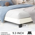 thumbnail image 3 of Sesslife Queen Bed Frame, Upholstered Platform Bed Frame, Mattress Foundation, Holds 1000LBS, No Box Spring Needed, Easy Assembly, Beige, 3 of 10