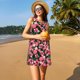 thumbnail image 3 of Balery Trendy Floral Vestidos de verano para mujer con estampado: vestido holgado sin mangas, vestido playero informal y cómodo para días calurosos., 3 of 7
