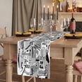 thumbnail image 2 of Table Runners 70 Inches Long Dress Scarves, Torn Paper Farmhouse Coffee/Dining/Kitchen Table Decor, Holiday Table Runner, Vintage Abstract Collage Newspaper Art 13x70 Inch, 2 of 9