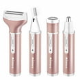 thumbnail image 1 of Depiladora de cejas y vello 4 en 1, afeitadora eléctrica para mujeres, inalámbrica, sin dolor, recargable por USB, portátil., 1 of 1