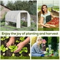 thumbnail image 3 of Outdoor Storage Shed Outsunny 10' x 7' x 7' Walk-in Tunnel Greenhouse, Outdoor Green House with Anti-Tear PE Cover, Zipper Doors and Mesh Windows, White,Small Storage Shed, 3 of 10