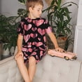 thumbnail image 4 of Balery Hearts Conjunto de Pijama Infantil de Manga Corta con Estampado – Ropa de Dormir de Algodón Suave-Medium, 4 of 6