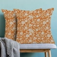 thumbnail image 2 of Spring Burned Orange Floral Throw Pillow Covers 18x18 Set of 2, Burned Orange Floral Decorative Pillow Cover Neutral Vintage Decoration Outdoor Cushion Cover for Sofa Couch Farmhouse Room, 2 of 6