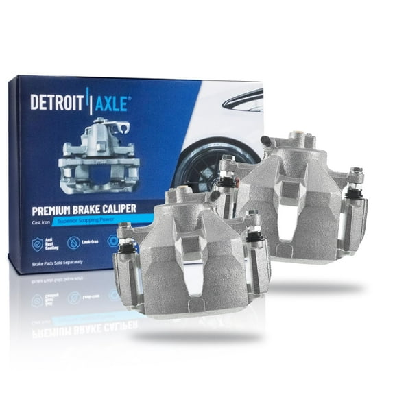 Detroit Axle - Front Disc Brake Calipers with Brackets Replacement for 2002-2006 Toyota Camry 2003 2004 2005 Brakes Caliper - 2pc Set