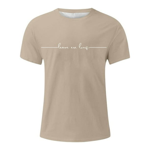 Camiseta de manga corta y cuello redondo para hombre - Poliéster, corte ajustado, diseño básico para ropa informal