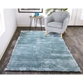 thumbnail image 2 of Freya Plush Shag Accent Rug with Metallic Sheen, Light Aqua Blue, 2ft x 3ft-4in, 2 of 7