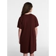 thumbnail image 4 of Time and Tru Women's Seamed Mini Dress with Short Sleeves, Sizes XS-XXXL, 4 of 6