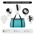 thumbnail image 4 of Fotbe Teal Turquoise Bolsa de Viaje con Estampado, Bolsa de Fin de Semana para Mujer con Compartimento para Zapatos, Bolsa de Gimnasio con Bolsillo Húmedo, 4 of 7