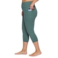 thumbnail image 4 of RBX Active Women's Plus Size Squat Proof Capri Legging with Crossover Waistband, 4 of 5
