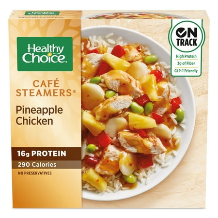 Healthy Choice Cafe Steamers Pineapple Chicken, High Protein Frozen Meal, 9.9 oz. Bowl