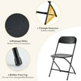 thumbnail image 3 of CONCETTA Plastic Folding Chair Set of 6, 330LB Load Capacity Lightweight for Indoor/Outdoor, Black, 3 of 7