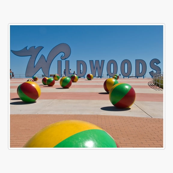 Wildwoods Boardwalk Sign Sticker
