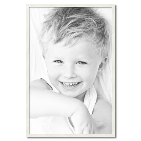 ArtToFrames 27" x 41" White Picture Frame, 27x41 inch White Wood Poster Frame (WOM-5140)