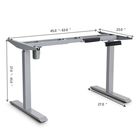 Gymax Electric Height Adjustable Standing Desk Frame Single Motor