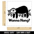 thumbnail image 2 of Sloth Wanna Hang Self-Inking Rubber Stamp Ink Stamper - Orange Ink - Small 1 Inch, 2 of 7