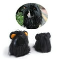 thumbnail image 4 of Pet Black Synthetic Wig Headdress Dog Cat Party Festival Dress Up, 4 of 8