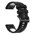 thumbnail image 2 of For Garmin Fenix 6x 26mm Two-color Sports Silicone Watch Band, 2 of 4