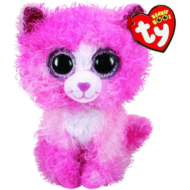 New Ty Beanie Boos - Reagan The Pink Cat Edition (Glitter Eyes) Small 6"  Plush - Walmart.com