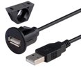 thumbnail image 2 of Universal Car USB Extension Extension Cable Dashboard Flush Mount for Car Radio Stereo Media Player - 1M, 2 of 5