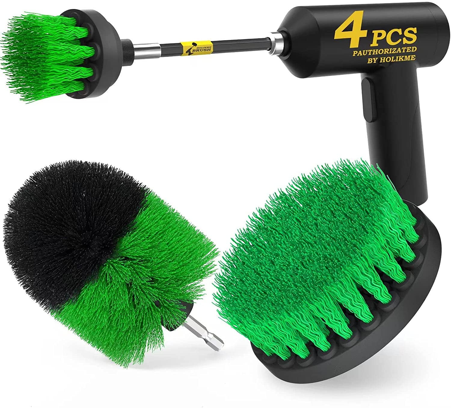 4Pack Drill Brush Power Scrubber Cleaning Brush Extended Long Attachment Set All Purpose Drill